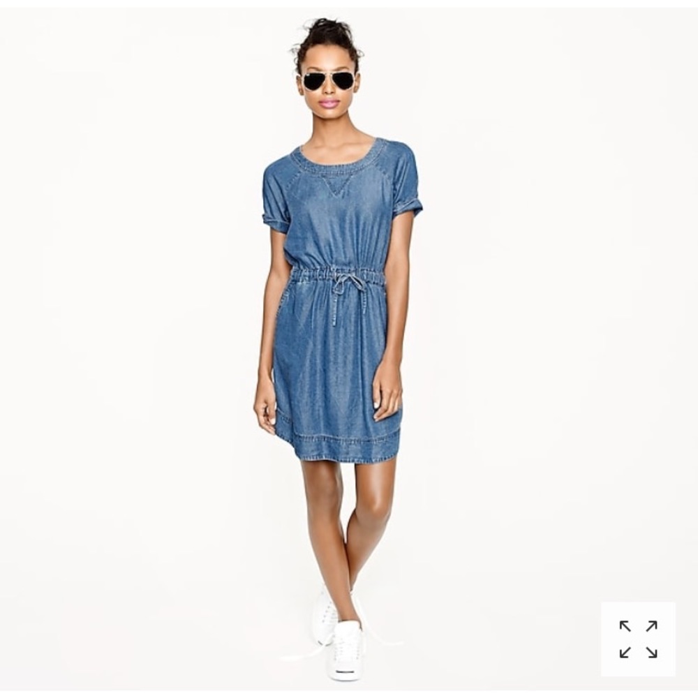 J.Crew Lightweight Chambray Dress (XS) - Picture 2 of 5